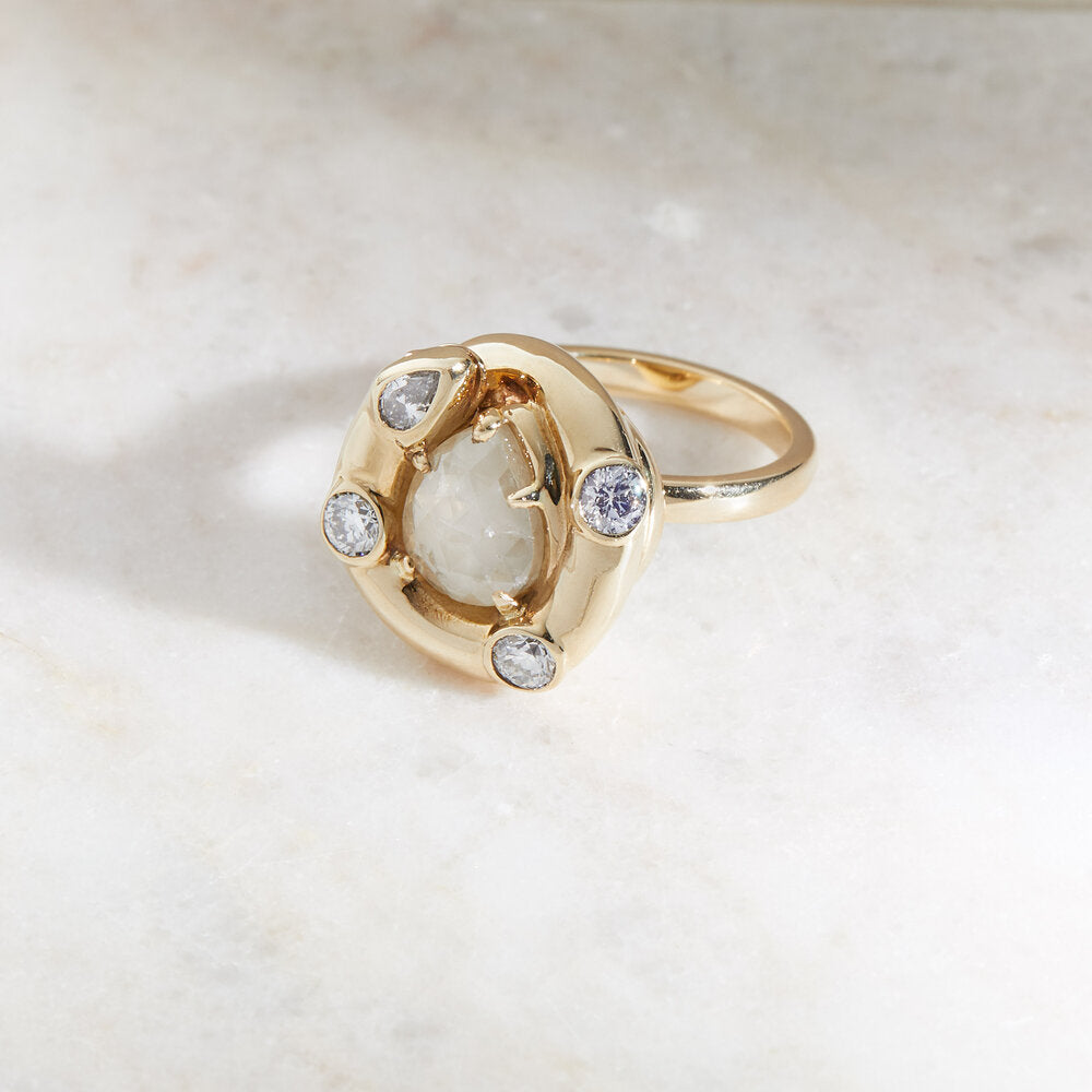 CADUCEUS DIAMOND RING