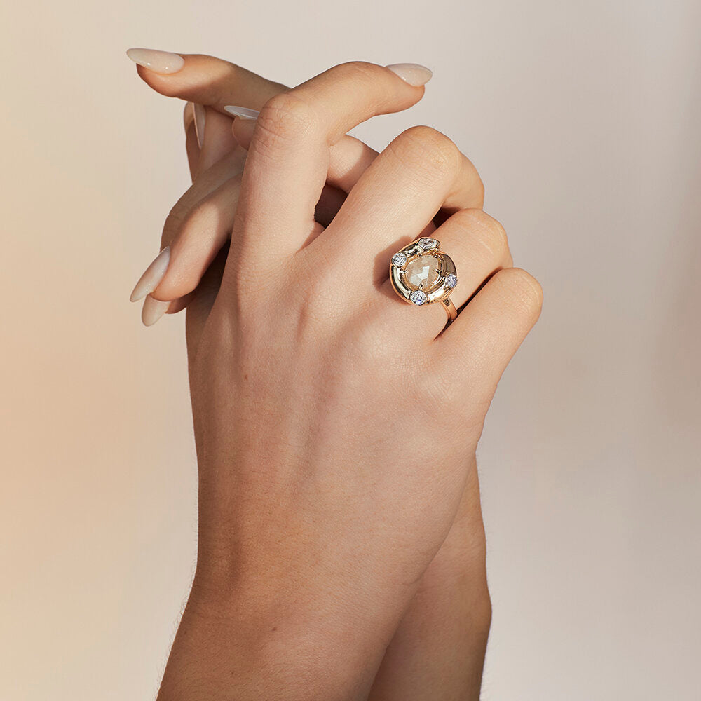 CADUCEUS DIAMOND RING