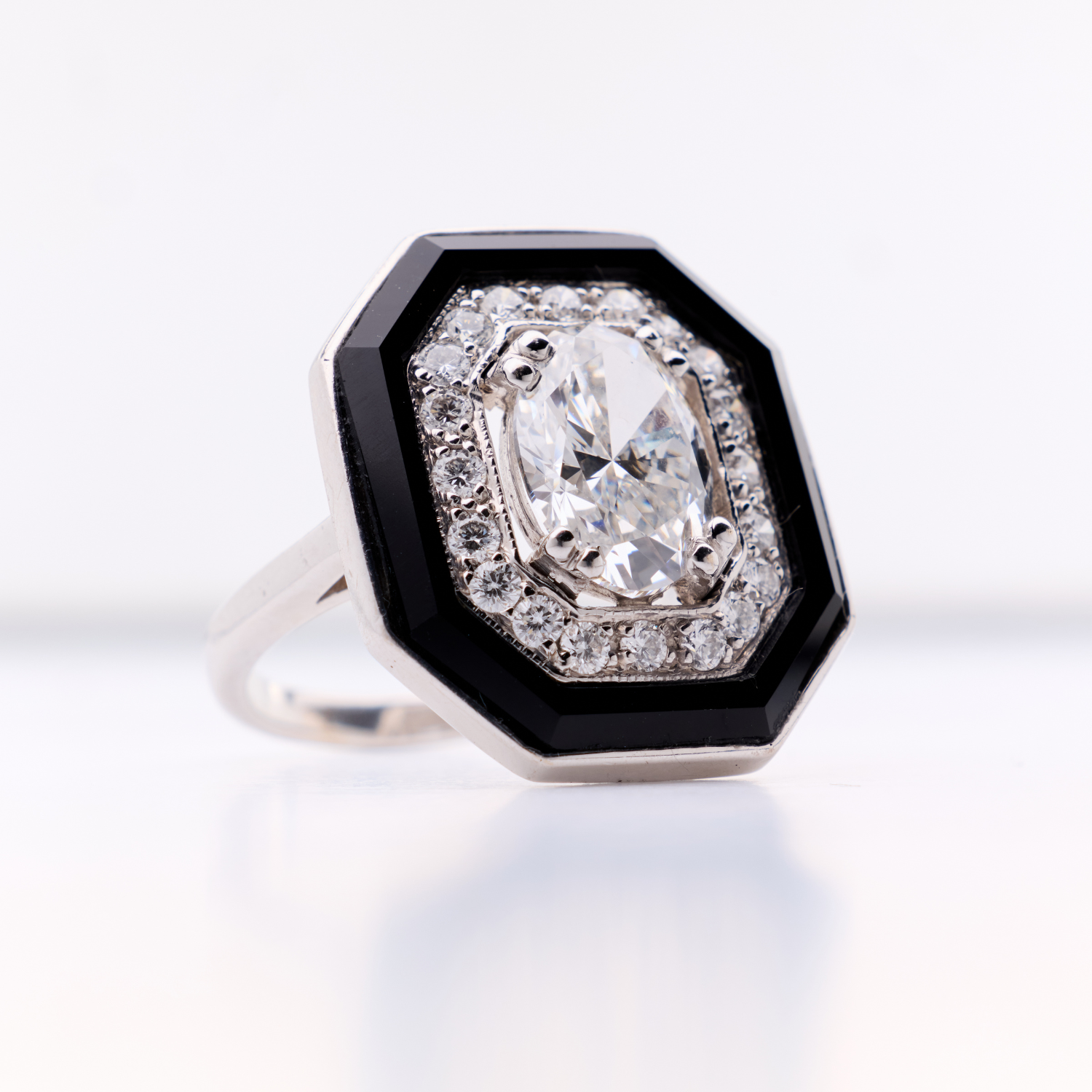 DECO ONYX RING