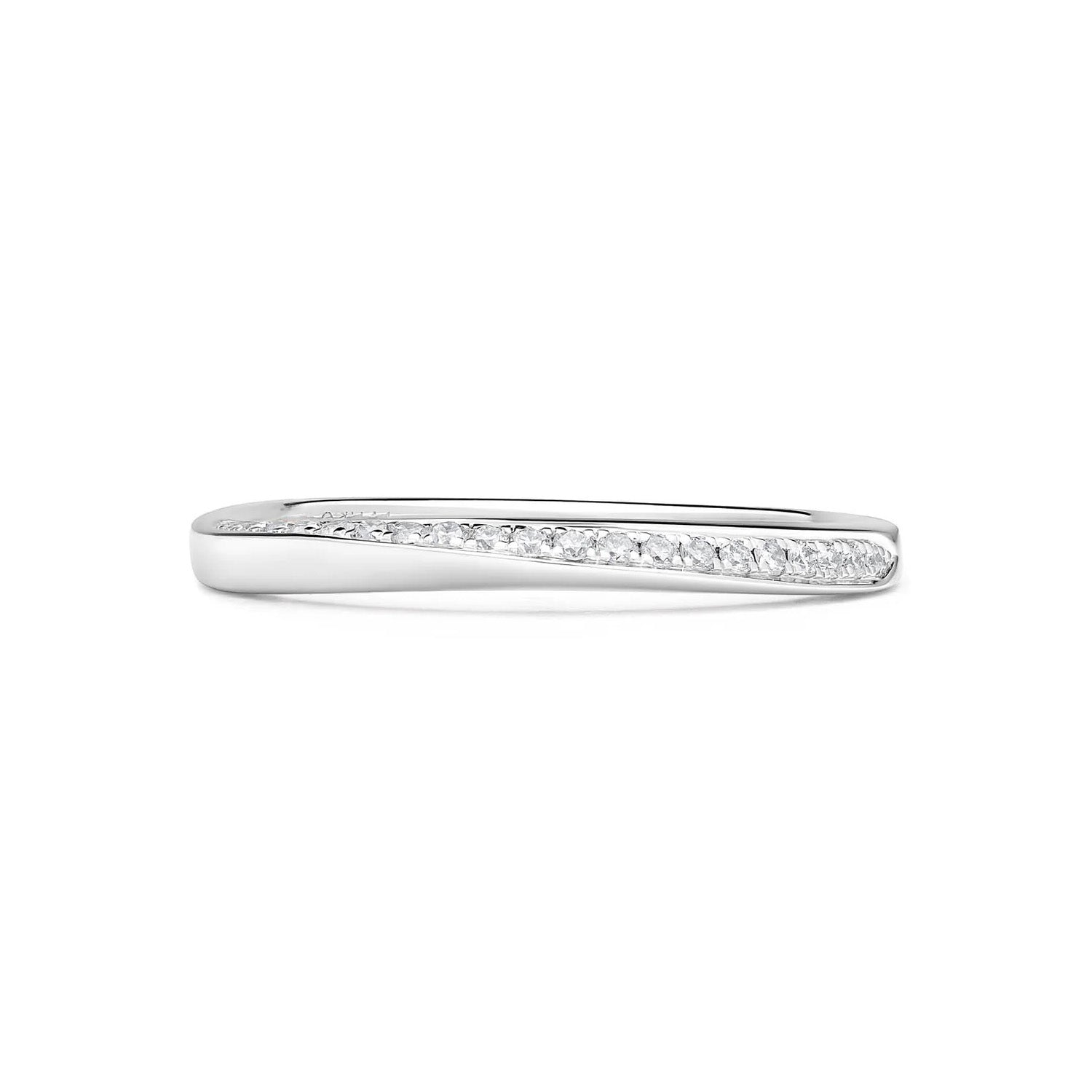 FAROS SLIM DIAMOND BAND - WHITE GOLD