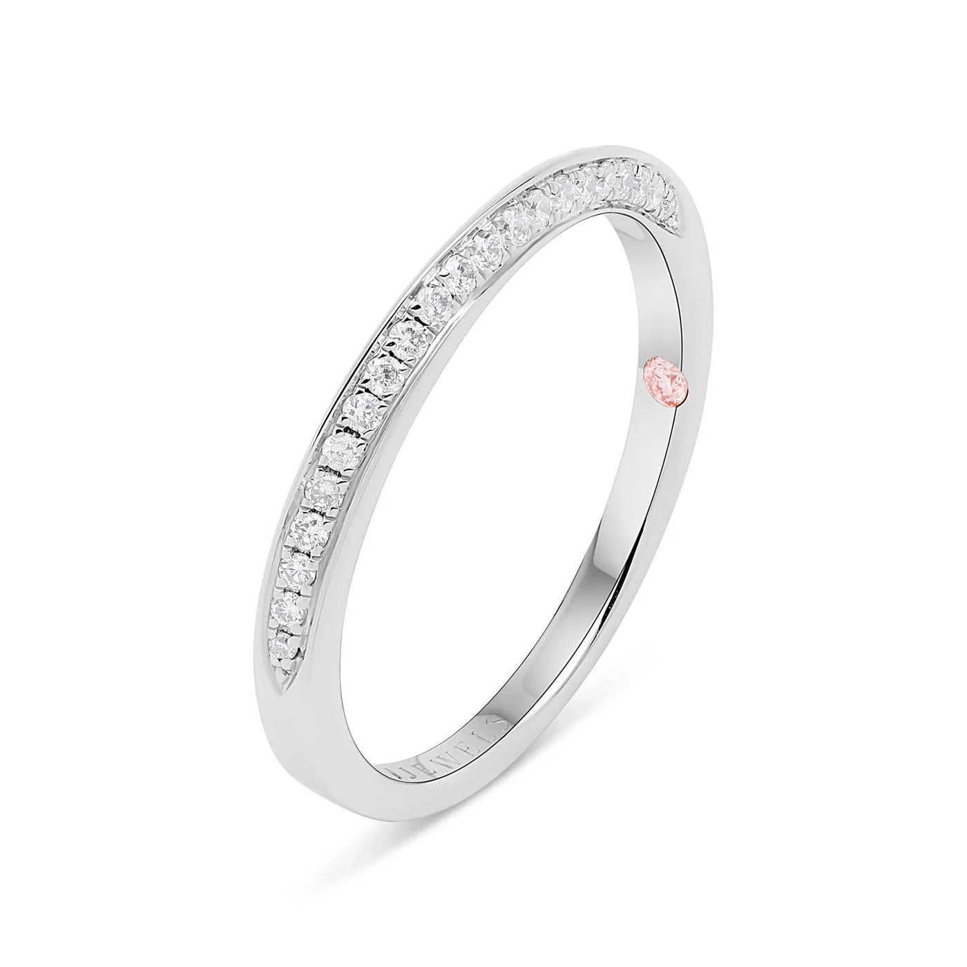 FAROS SLIM DIAMOND BAND - WHITE GOLD