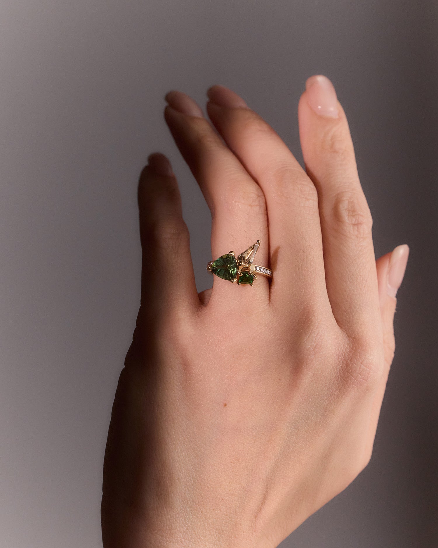 Multi-Green Bouquet Ring