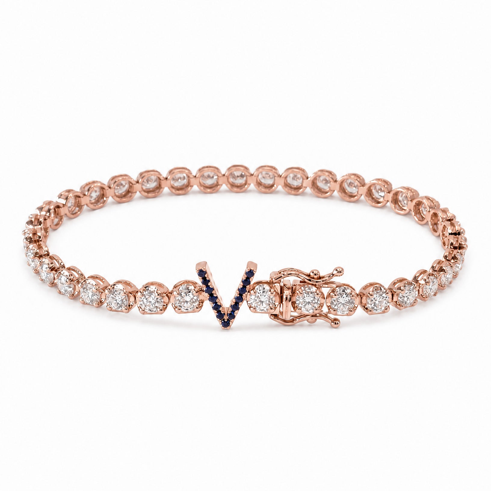 Bespoke Diamond Initial Tennis Bracelet